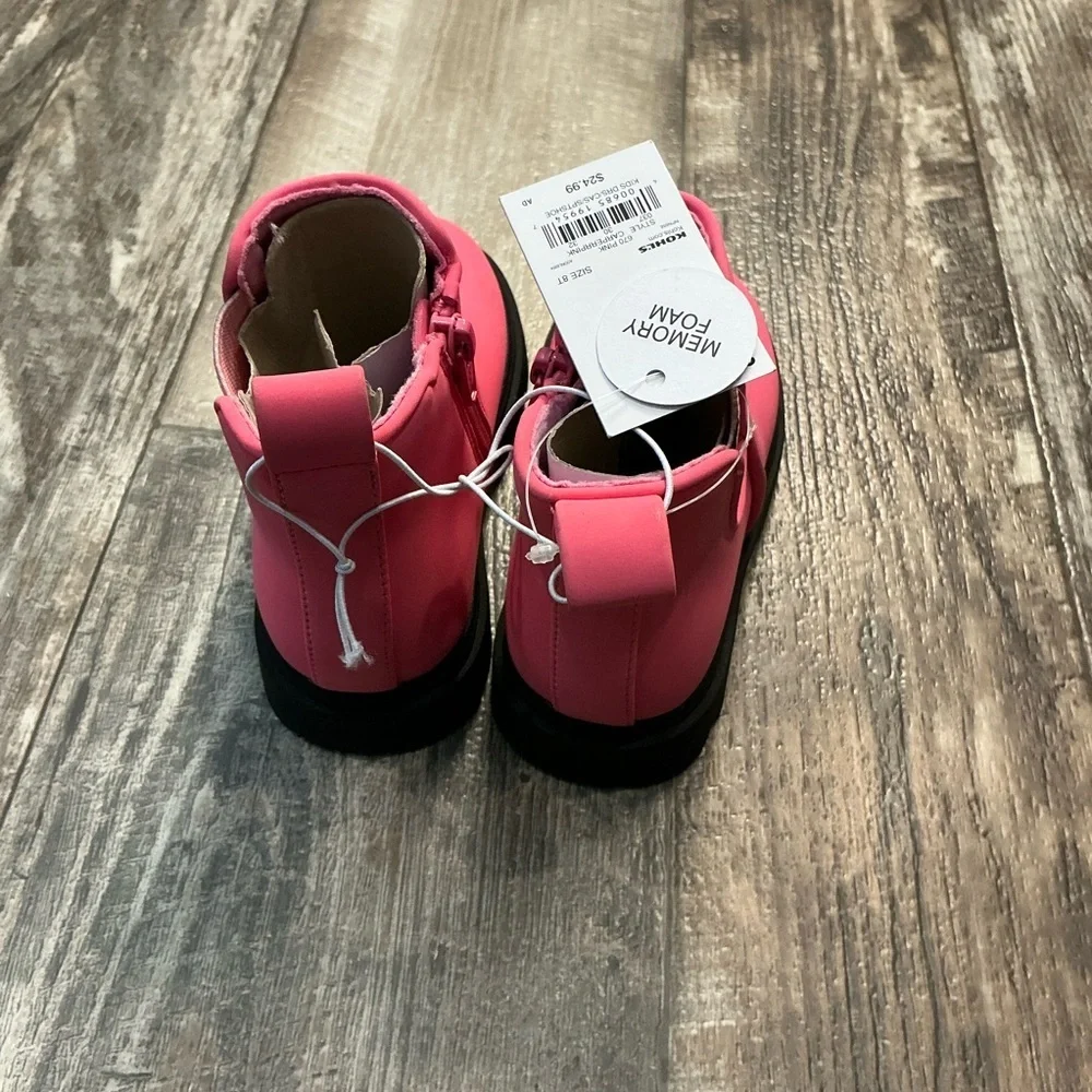 Jumping Beans Girl’s Pink Star-Panel Chelsea Boot Size 8